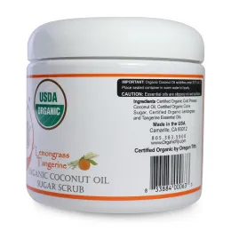 Organic Fiji, Органическое средство для шлифовки кожи с сахаром, лемонграсс и мандарин, 20 унций (566 г)