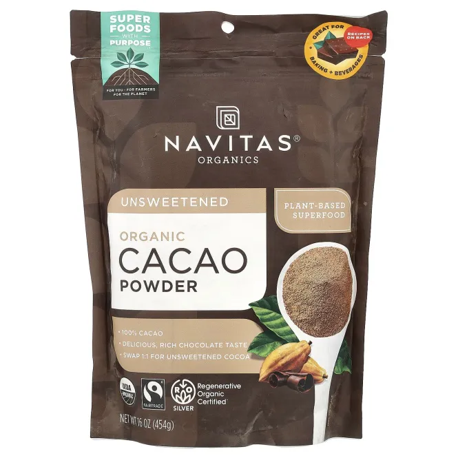 Navitas Organics, Органический порошок какао, 16 унц. (454 г)