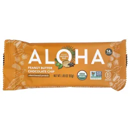 Aloha, Organic Protein Bars, Peanut Butter Chocolate Chip, 12 Bars, 1.98 oz (56 g) Each