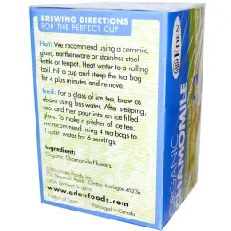 Eden Foods, Органика, Травяной чай с ромашкой, 16 чайных пакетиков, 0,56 унции (16 г)