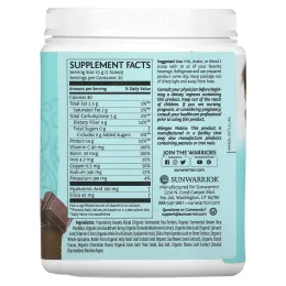 Sunwarrior, Пептиды из белка для формирования коллагена, шоколадная помадка, 500 г