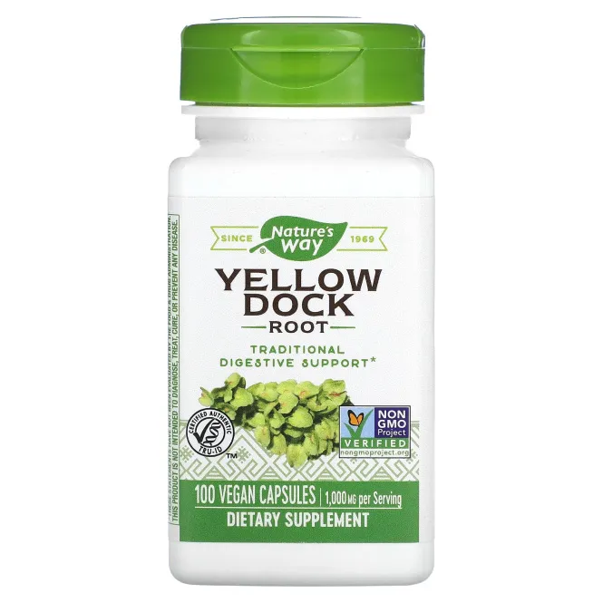 Nature's Way, Yellow Dock Root, 500 mg, 100 Vegetarian Capsules