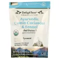 DelighTeas, Ayurvedic Cumin, Coriander & Fennel, травяной чай для выведения токсинов, без кофеина, 30 роскошных чайных пакетиков Pyramid, 120 г (4,2 унции)