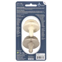 itzy ritzy, Sweetie Soother, пищевые силиконовые пустышки, от 0 месяцев, кремово-коричневая оплетка, 2 пустышки