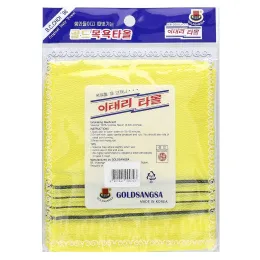 Goldsangsa, отшелушивающая мочалка, желтая, 4 шт.