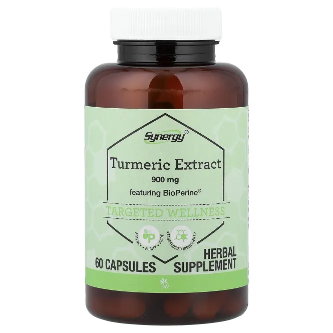 Vitacost, Synergy®, экстракт куркумы с BioPerine®, 60 капсул