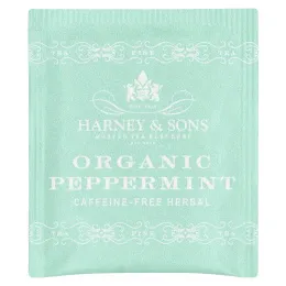 Harney & Sons, травяной чай, органическая перечная мята, без кофеина, 50 чайных пакетиков, 50 г (1,76 унции)