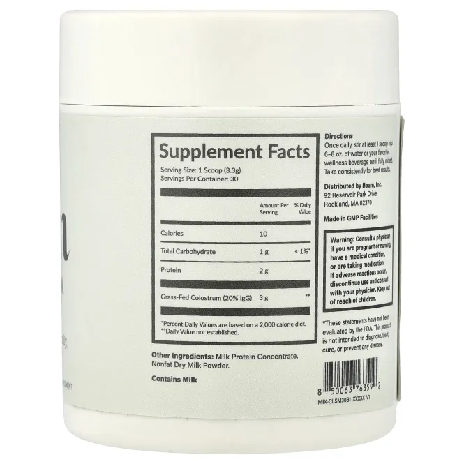 Beam, молозиво, без добавок, 100 г (3,53 унции)