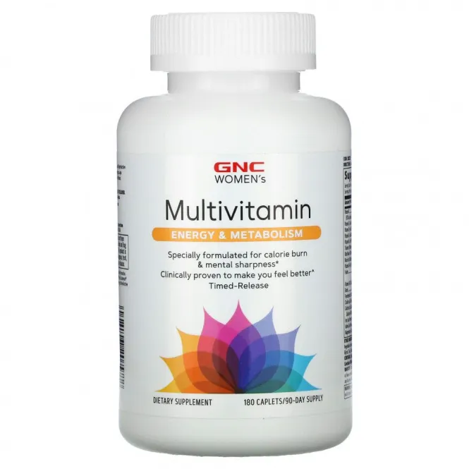 GNC, Women's Multivitamin, Energy & Metabolism, 180 Caplets
