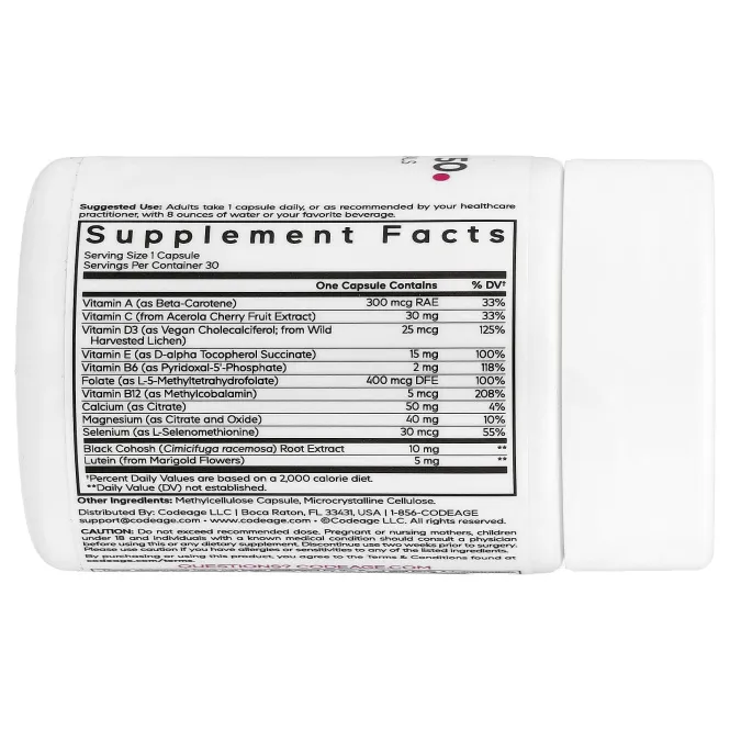 Codeage, Multivitamin 50, мультивитамины для женщин, 30 растительных капсул