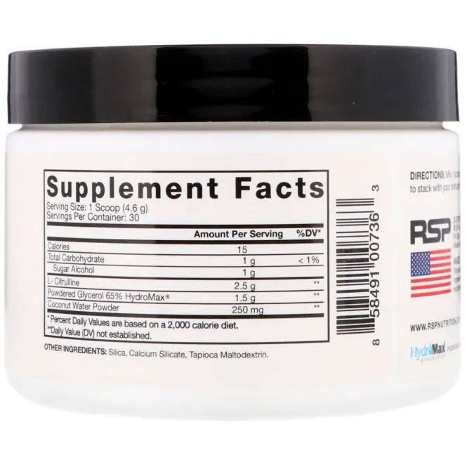 RSP Nutrition, Pump Boost Pre-Workout, Unflavored, 4.8 oz (138 g)