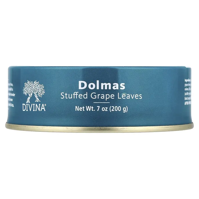 Divina, Dolmas, фаршированные виноградные листья, 200 г (7 унций)