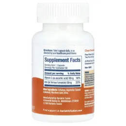 Bariatric Fusion, Iron Plus Vitamin C, 60 капсул