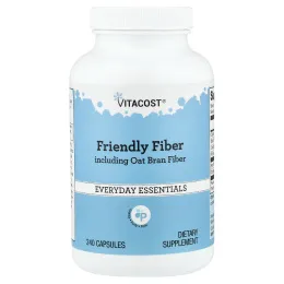 Vitacost, Friendly Fiber, включая клетчатку из овсяных отрубей, 240 капсул
