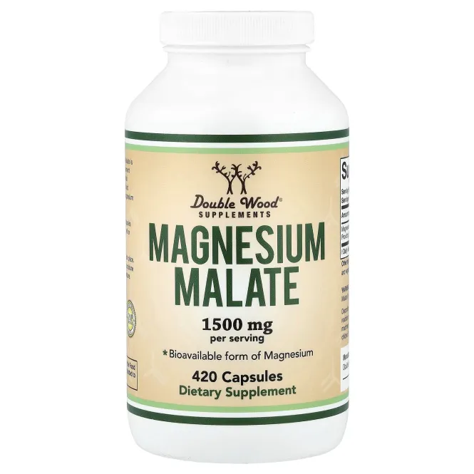 Double Wood Supplements, малат магния, 1500 мг, 420 капсул