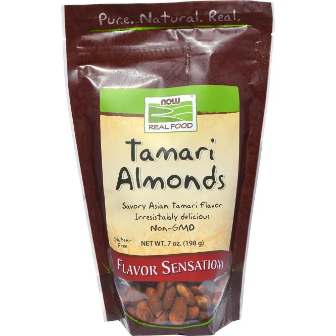 Now Foods, Настоящая пища, миндаль-тамари, 7 унций (198 г)