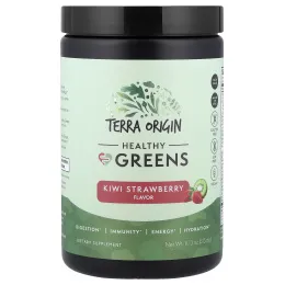 Terra Origin, Healthy Greens, киви и клубника, 315,6 г (11,13 унции)