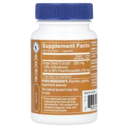 The Vitamin Shoppe, Экстракт виноградных косточек, 200 мг, 60 капсул