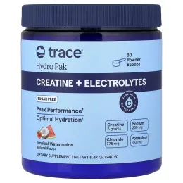 Trace, Hydro Pak, креатин и электролиты, тропический арбуз, 240 г (8,47 унции)