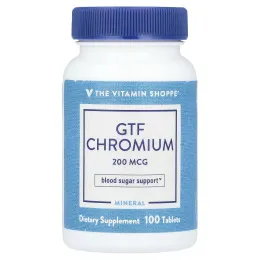 The Vitamin Shoppe, GTF хром, 200 мкг, 100 таблеток
