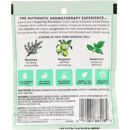 Aura Cacia, Ароматерапевтическое минеральное средство для ванны, вдохновляющий розмарин, 2,5 унции (70,9 г)