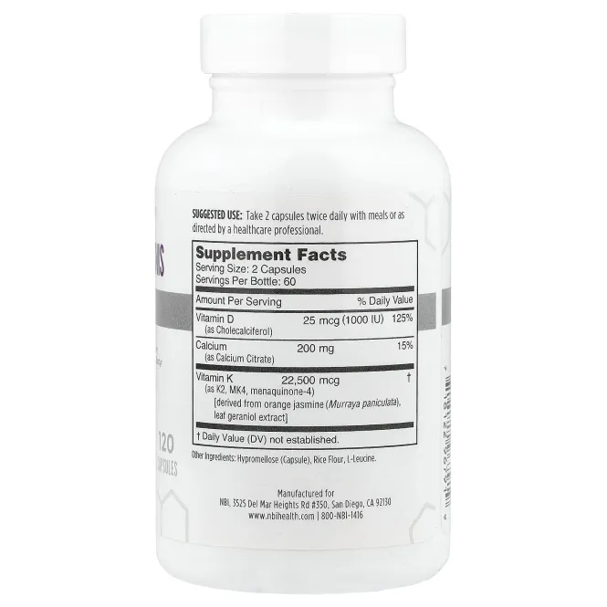 NBI, Osteo-K® Минис, 120 капсул