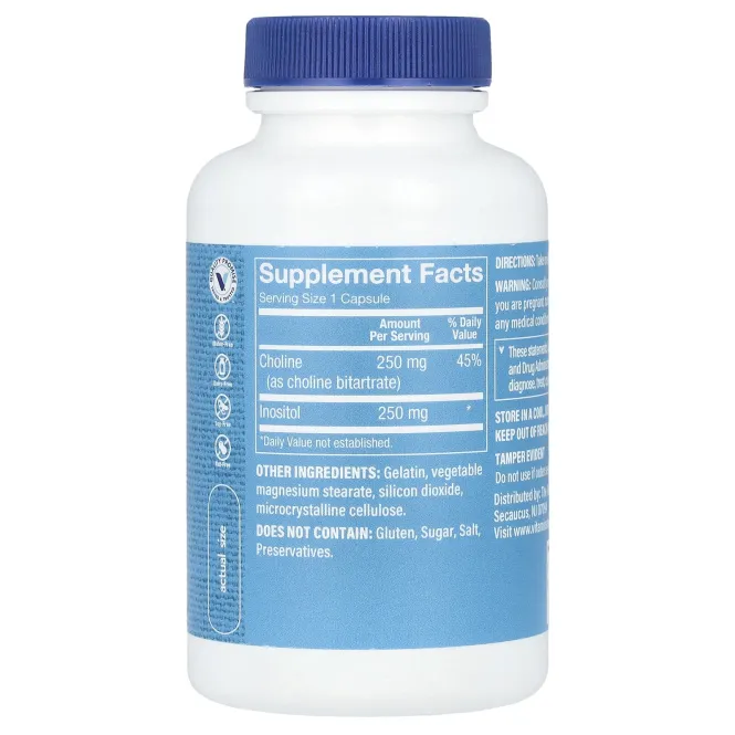 The Vitamin Shoppe, Холин и инозитол, 500 мг, 100 капсул