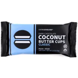 Eating Evolved, Темный шоколад, чашечки с кокосовым маслом, классические, две чашечки, 1,5 унц. (42 г)
