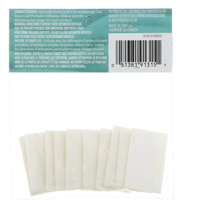 Aura Cacia, Aromatherapy Refill Pads, 10 Refill Pads