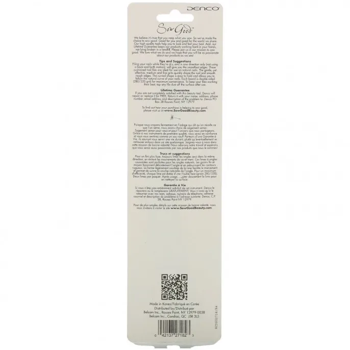 Sow Good, розовые изогнутые пилочки, 2 штуки