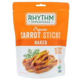 Rhythm Superfoods, Органические морковные палочки, без панировки, 1,4 унции (40 г)