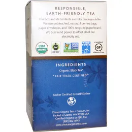 Choice Organic Teas, Черный чай, органический, русский караван, 16 чайных пакетиков, 1,1 унции (32 г)