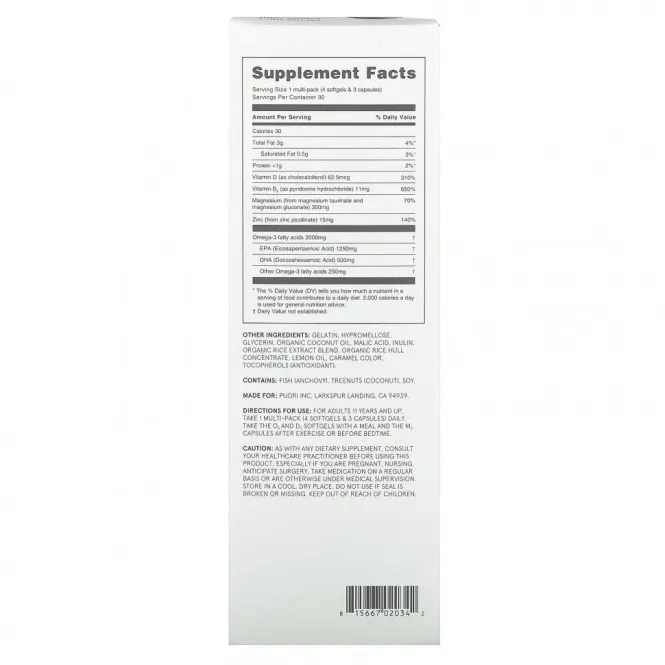 Puori, Основы здоровья, 30 ежедневных порций