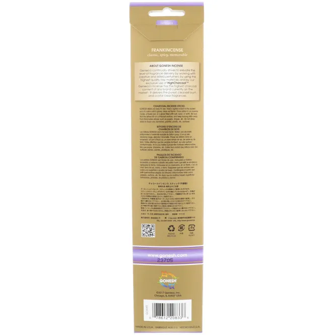 Gonesh, Extra Rich Incense Sticks, Frankincense, 20 Sticks