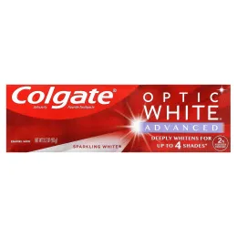 Colgate, Optic White, улучшенная зубная паста с фтором, предотвращающая кариес, 90 г (3,2 унции)