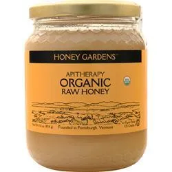 Honey Gardens, Apitherapy Органический сырой мед 16 унций