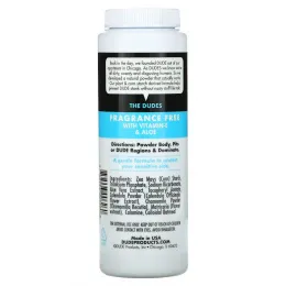 Dude Products, Пудра, пудра для тела, без отдушек, 120 г (4 унции)