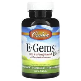 Carlson Labs, E-Gems Элитные, 1 000 МЕ, 60 мягких таблеток