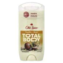 Old Spice, Total Body Deodorant, для чувствительной кожи, ваниль и ши, 85 г (3 унции)