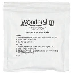 WonderSlim, коктейль, ванильный крем, 7 пакетиков по 27 г