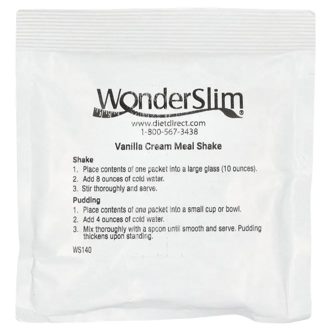 WonderSlim, коктейль, ванильный крем, 7 пакетиков по 27 г