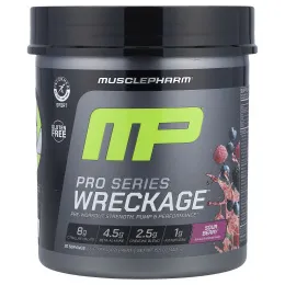 MusclePharm, Pro Series Wreckage™, предтренировочный комплекс, со вкусом кислых ягод, 440 г (15,5 унции)