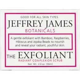 Jeffrey James Botanicals, Отшелушивающий скраб для сияния кожи, 2.0 унции (59 мл)