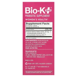 Bio-K+, добавка с пробиотиком, для женского здоровья, 30 капсул