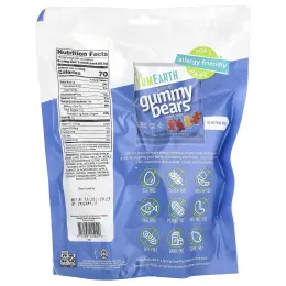 YumEarth, жевательные мишки без глютена, клубника, вишня, манго, персик, 10 порционных упаковок по 19,8 г (0,7 унции)