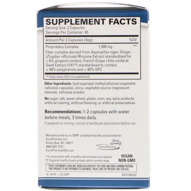 EuroPharma, Terry Naturally, Slim-VX1, 90 капсул