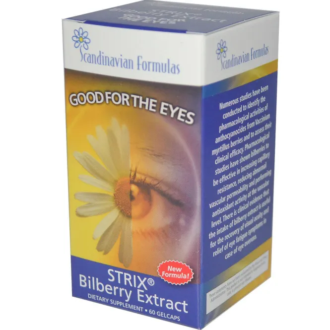 Scandinavian Formulas, Strix, экстракт черники, 60 желатиновых капсул