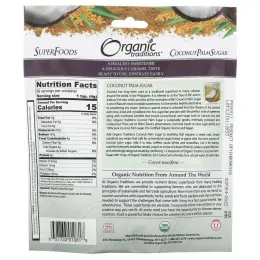 Organic Traditions, Сахар с кокосовой пальмой, 227 г (8 унций)
