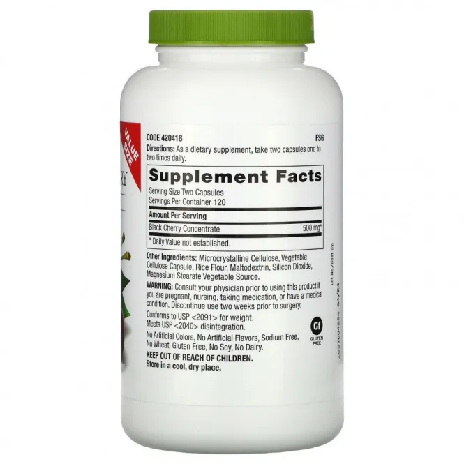 GNC, SuperFoods, Black Cherry, 240 Vegetarian Capsules