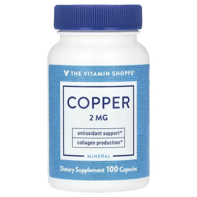 The Vitamin Shoppe, медь, 2 мг, 100 капсул
